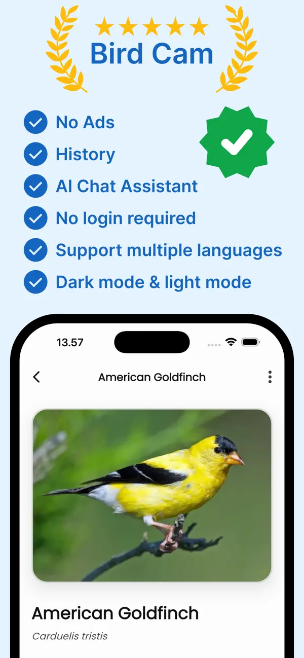 Screenshot #1 pour Bird Cam: Identifiant Oiseaux