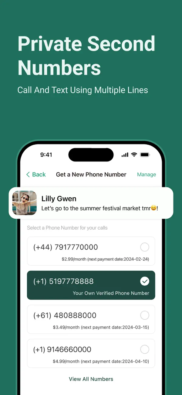 Screenshot #2 pour WeTalk- WiFi Calls & 2nd Phone