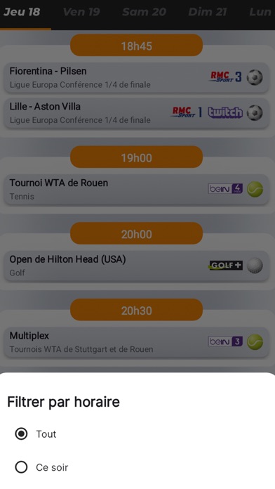Programme TV Sport Screenshot
