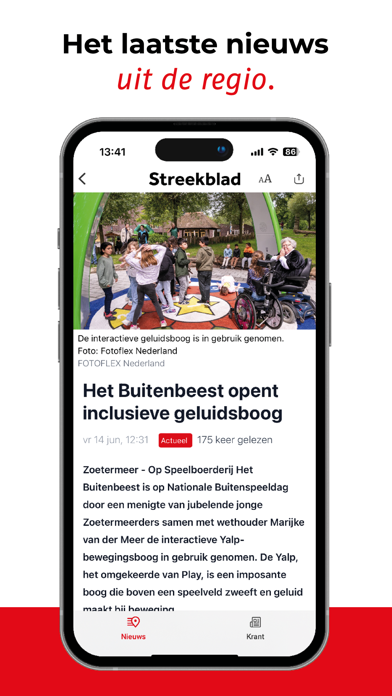 Streekblad Zoetermeer Screenshot