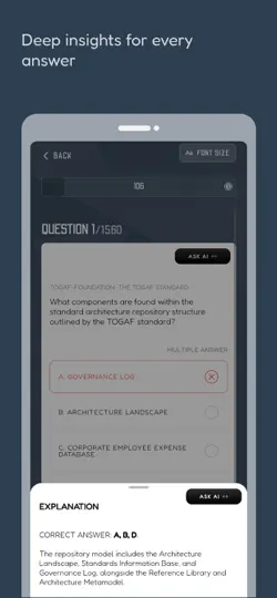 TOGAF 10 Exam Prep: With AI iPhone Screenshot 4