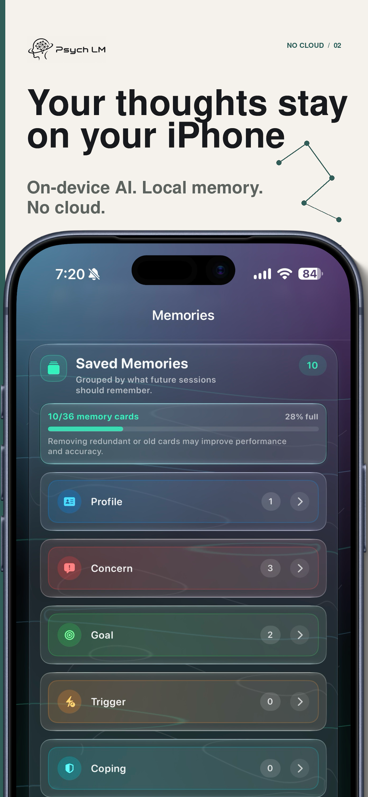 Psych LM: Private AI Journal screenshot 2