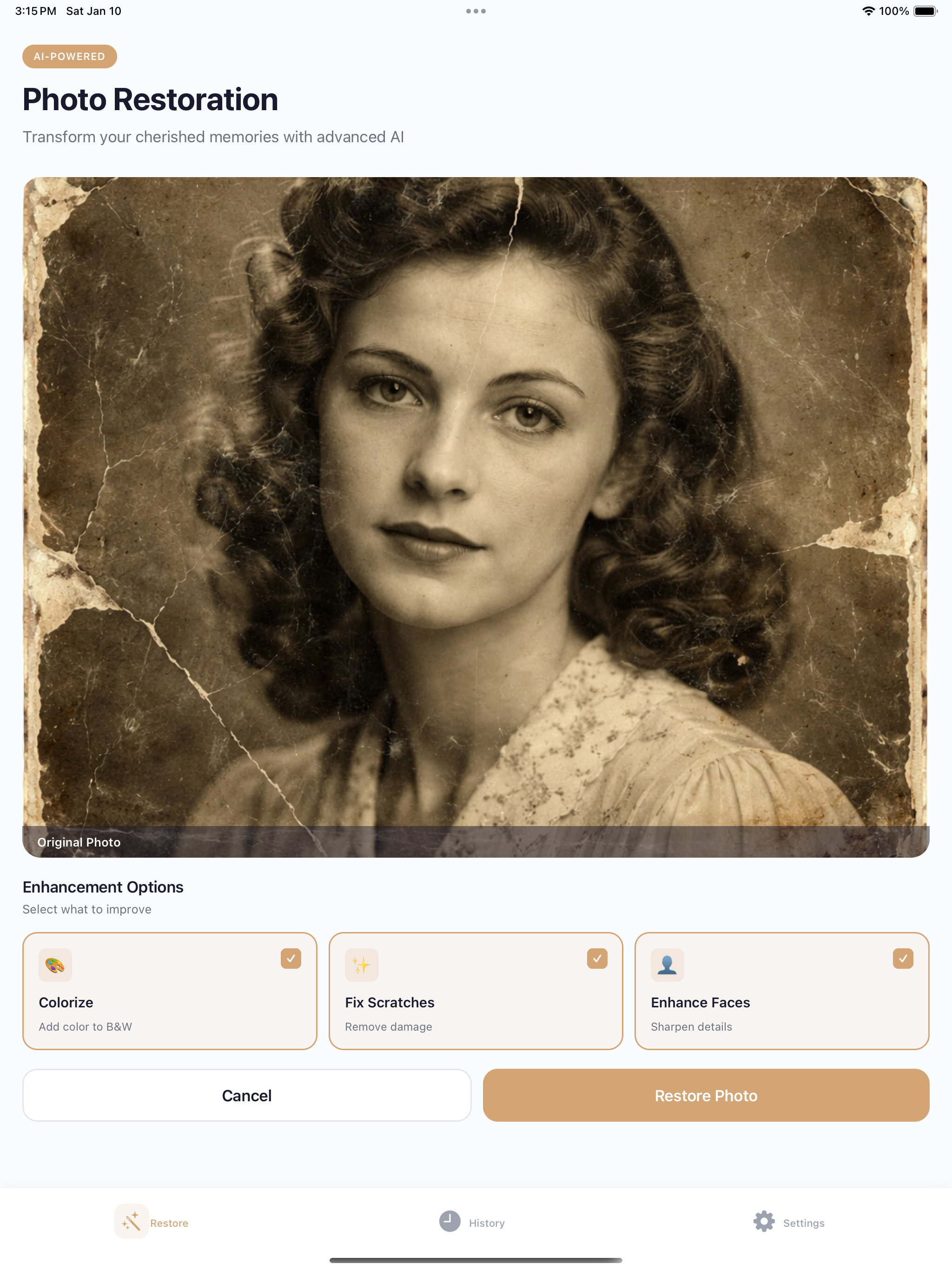 Restore Old Photos AI - Memori screenshot 6