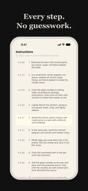 Let Me Cook: Video to Recipe screenshot 3