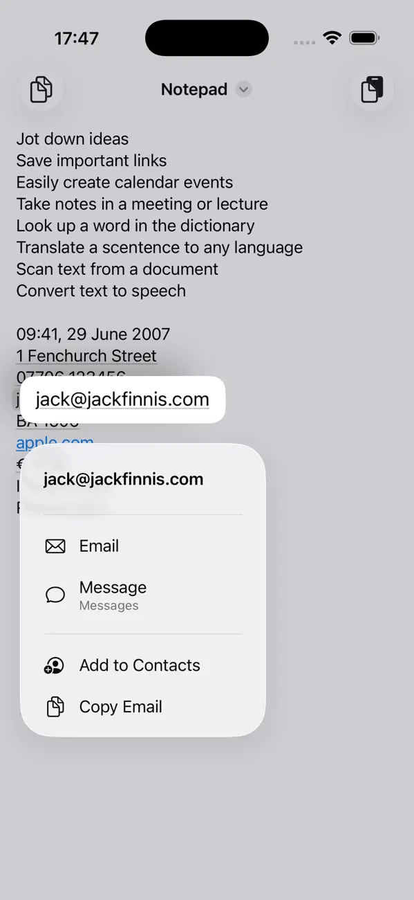 #4. Simple Quick Notepad (iOS) By: Jack Finnis