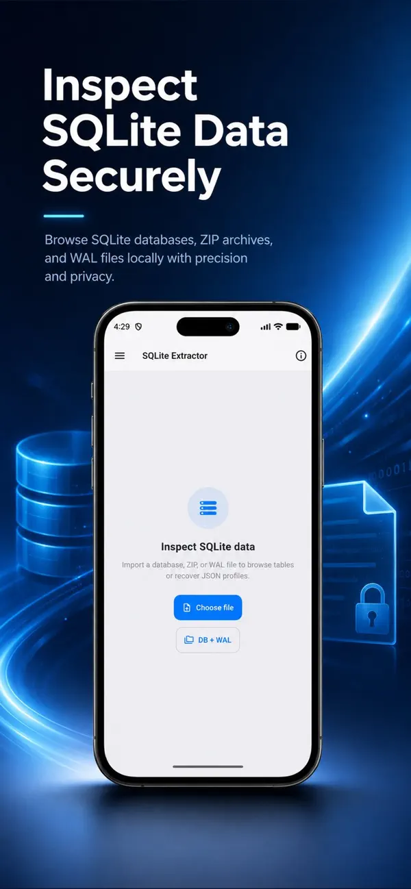 #1. SQLite Extractor (iOS) Przez: WAYUI MOBILIT GK