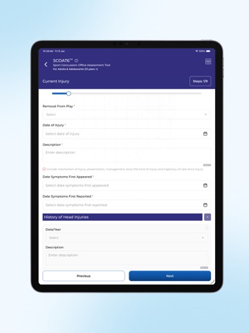 FORMIS Concussion Lite iPad screenshot