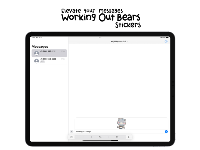 Workout Bear Stickers