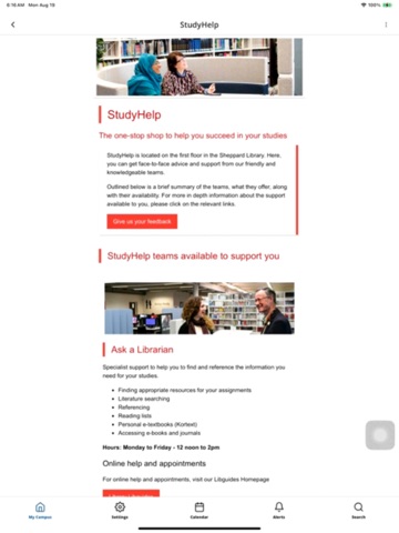 Middlesex University iPad screenshot 7