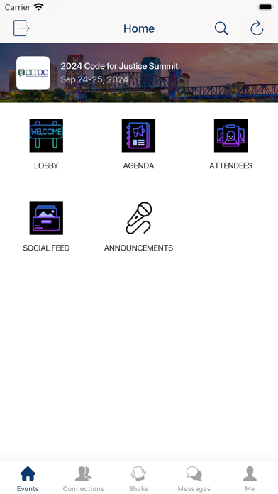 NCSC Meetings and Events Screenshot