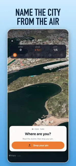 Flyover: City Guessing Game screenshot 1