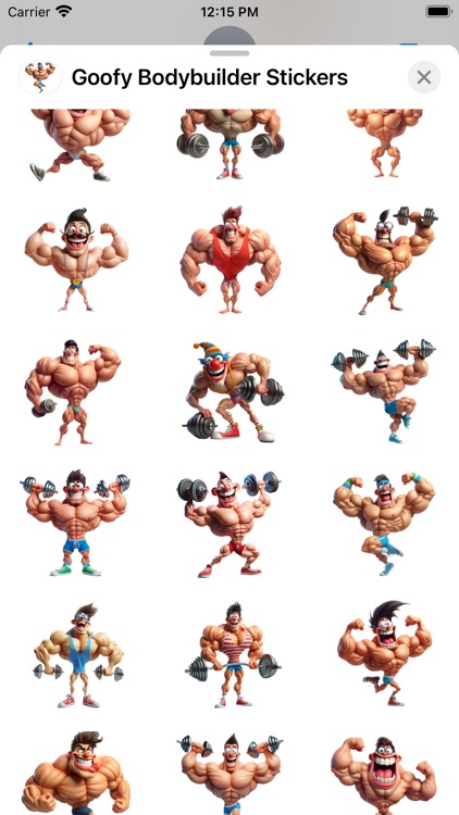 Goofy Bodybuilder Stickers