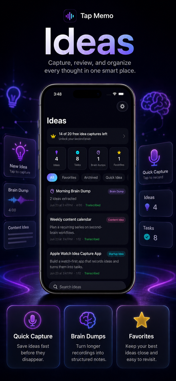 TapMemo AI — iOS screen 4