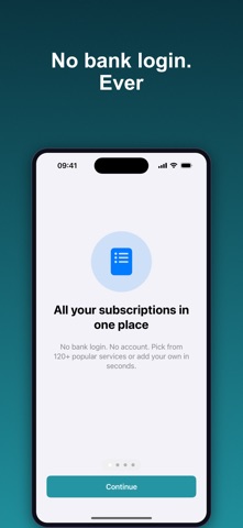 SubTally: Subscription Tracker iPhone screenshot