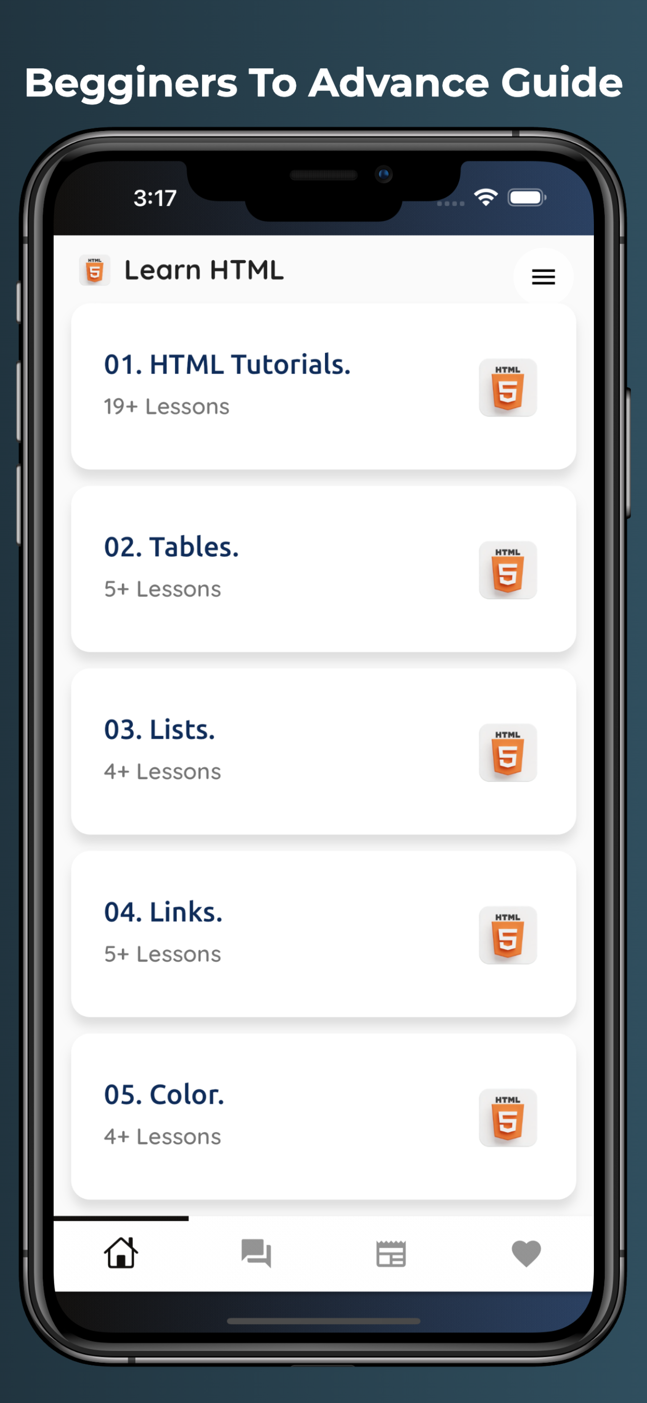 Learn HTML 5 Tutorials