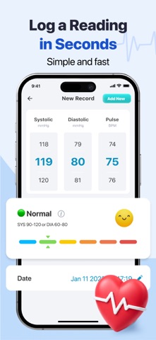 PulseWell – BP & Heart app screenshot 2