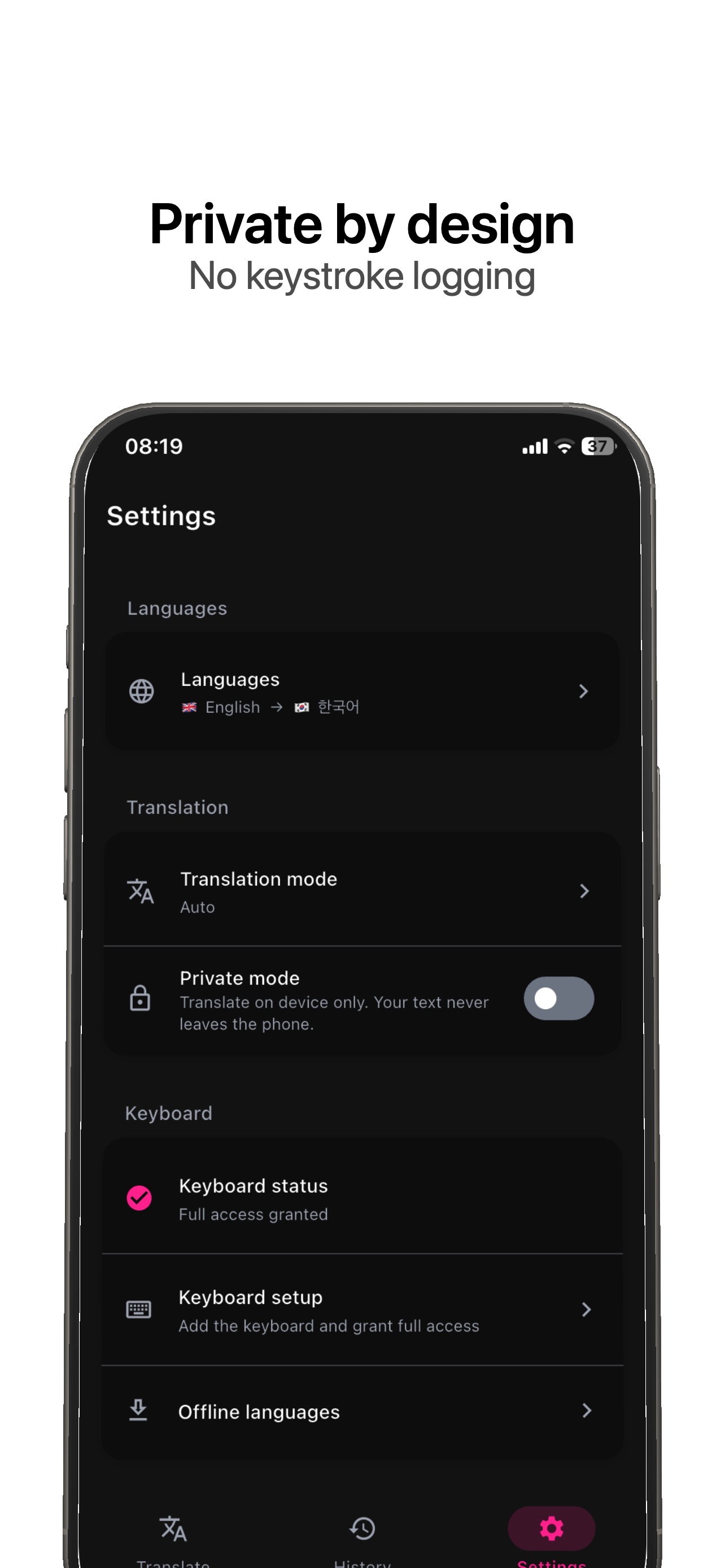 Screenshot 4 of Translator Keyboard: Translate