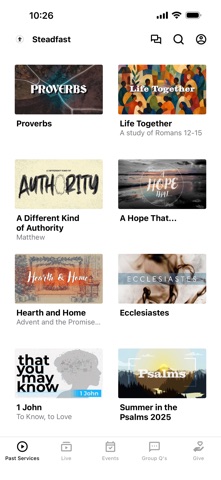 Steadfast Church app screenshot
