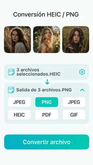 Captura de pantalla de Convertir A JPG PNG HEIC PDF en iPhone 2