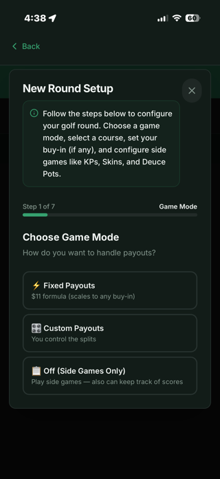 Swift Score Golf (App) Screenshot 1 of 2