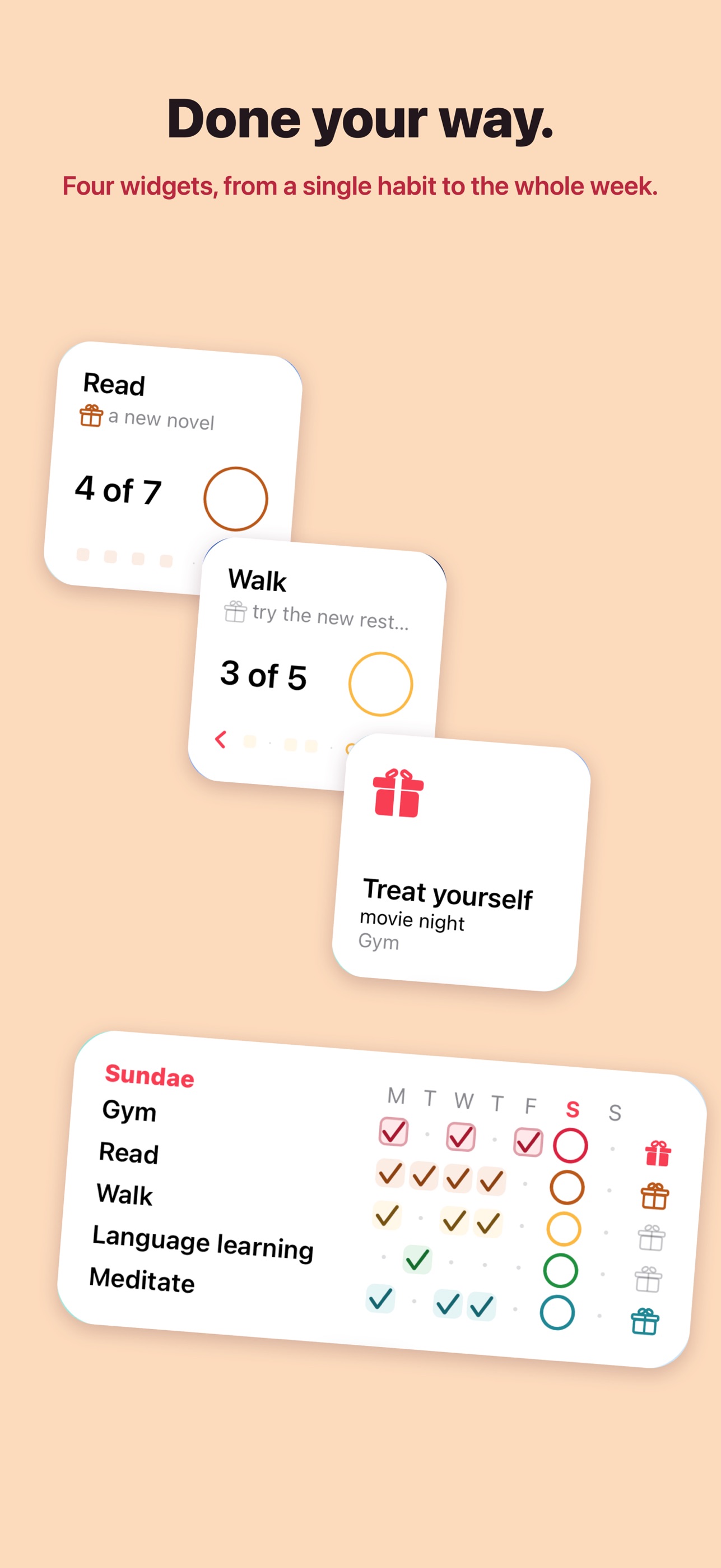 Screenshot 4 of Sundae: Habit Tracker