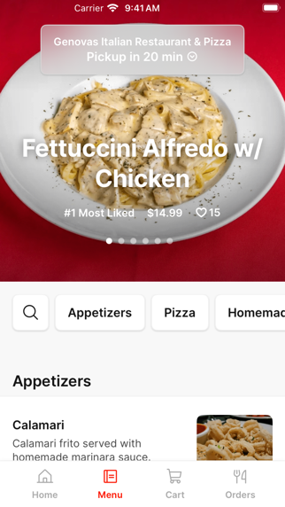 Genovas Italian Restaurant iPhone screenshot 2 - Food & Drink app