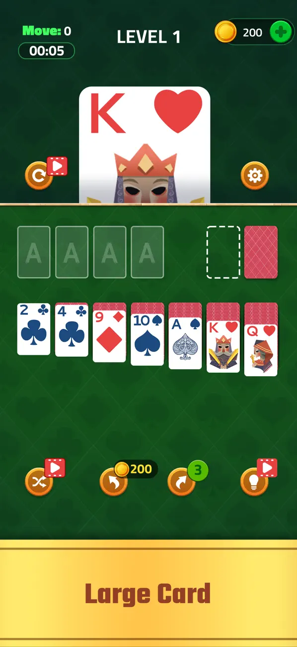Screenshot #1 pour Big Card Solitaire