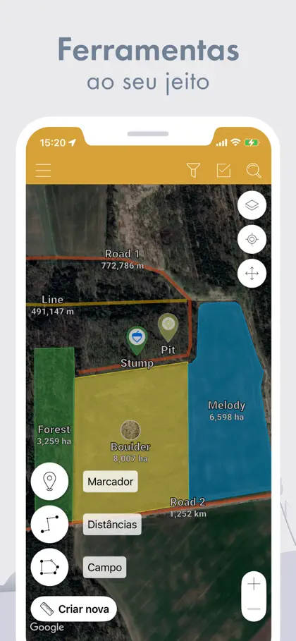 Screenshot 4 di 6 di GPS Fields Area Measure Map