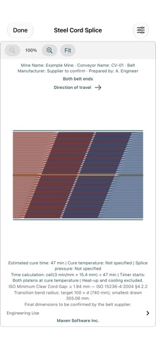 Screenshot 1 of Steel Cord Splice App