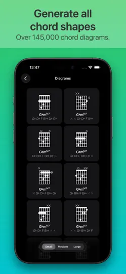 Captura de pantalla de ChordShapes : Guitar Chords en iPhone 3