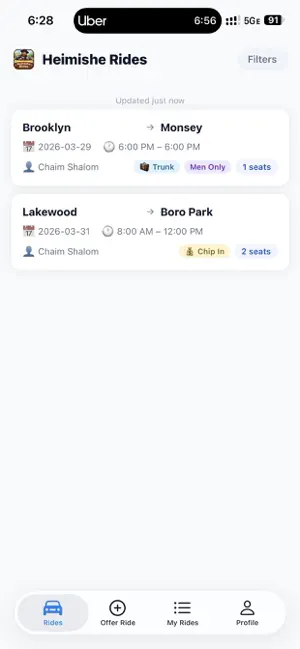 Heimishe Rides screenshot 1