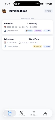 Heimishe Rides screenshot
