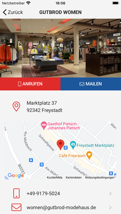 Gutbrod Modehaus Screenshot