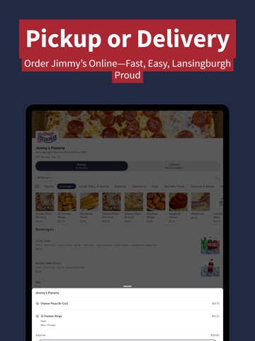 Jimmy's Pizzeria iPad screenshot