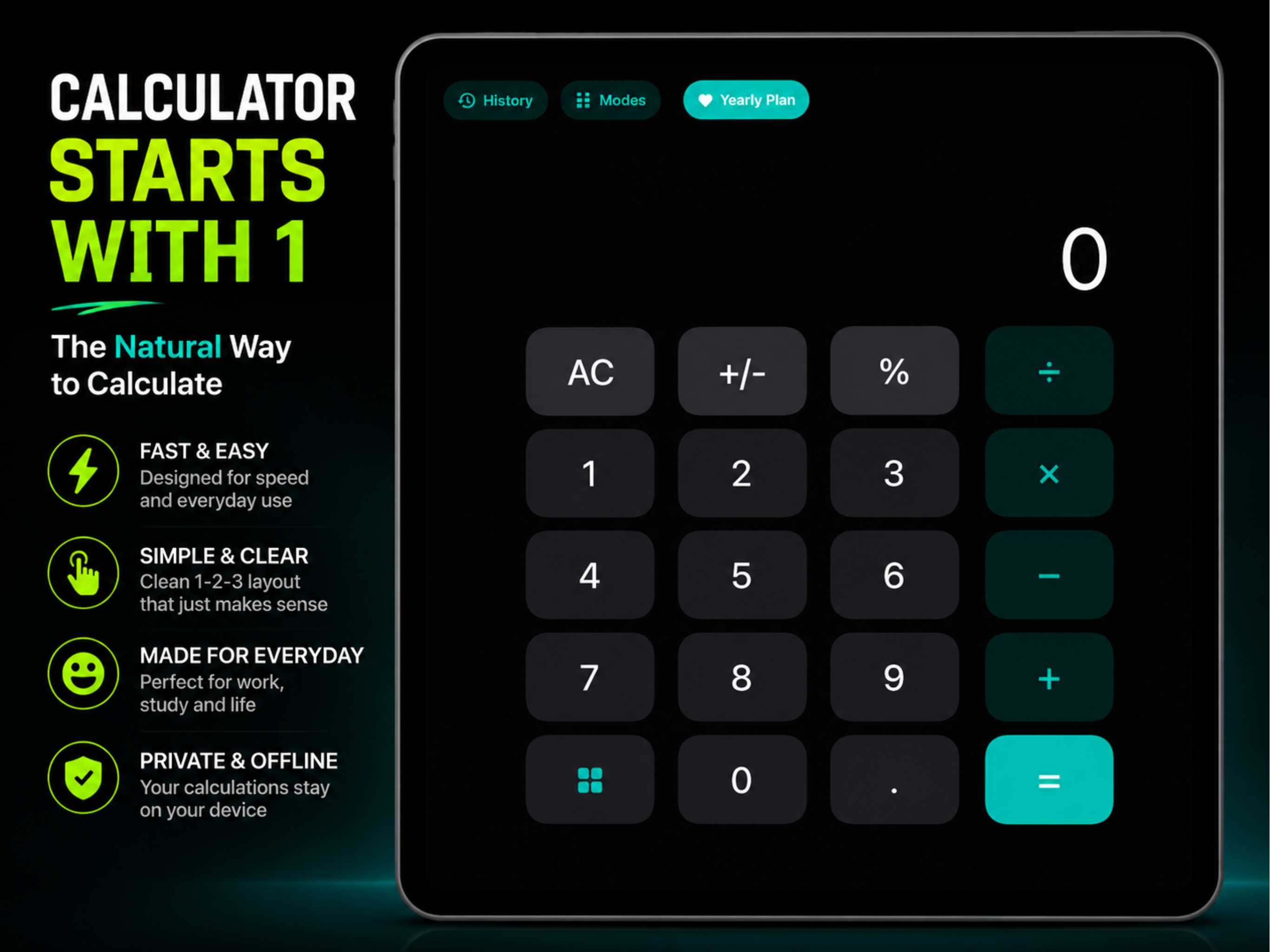 Calculator: 1-2-3 Number Pad screenshot 4