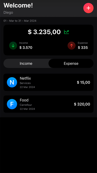 Cash Flow Control Screenshot