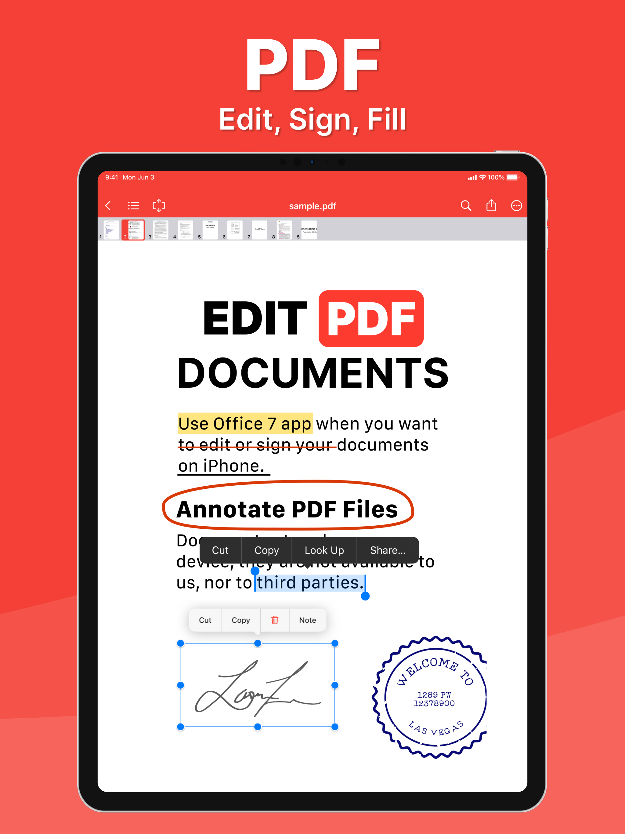 Office 7: Word, Sheets, PDF
