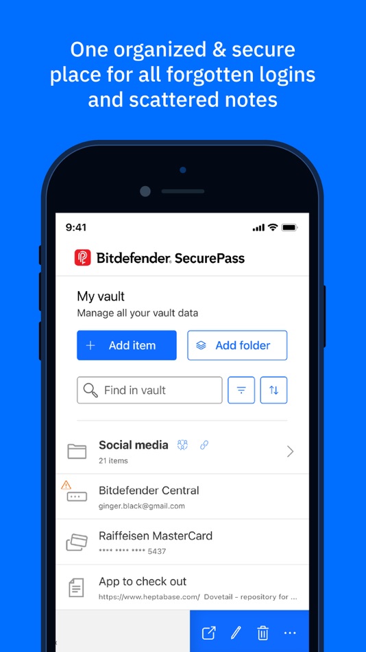 #1. Bitdefender SecurePass (macOS) Podle: Bitdefender SRL