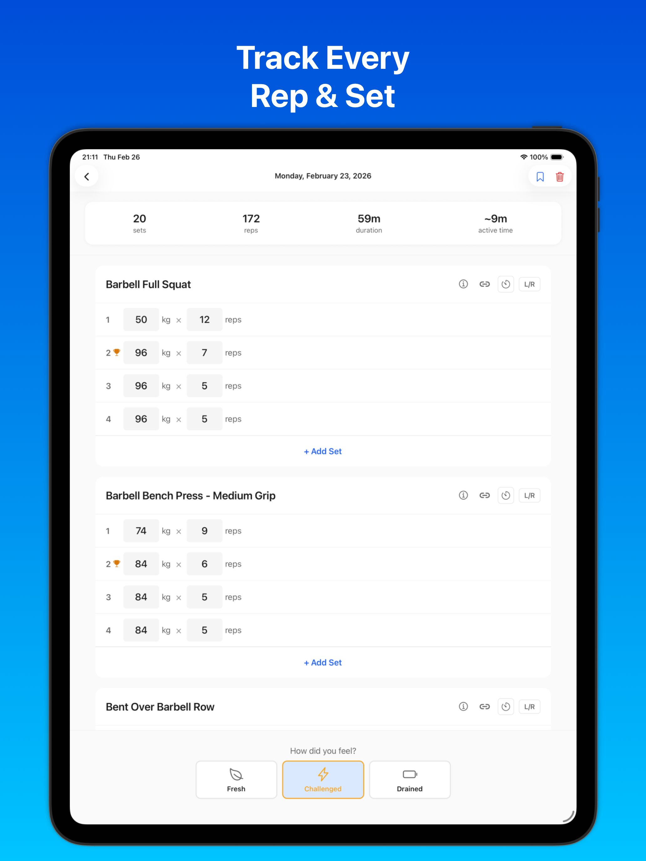 BaseLift: Workout Tracker