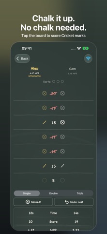 Cricket Darts Chalkboard のスクリーンショット