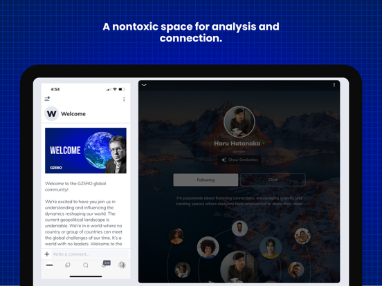 GZERO iPad screenshot 2 - Social Networking app