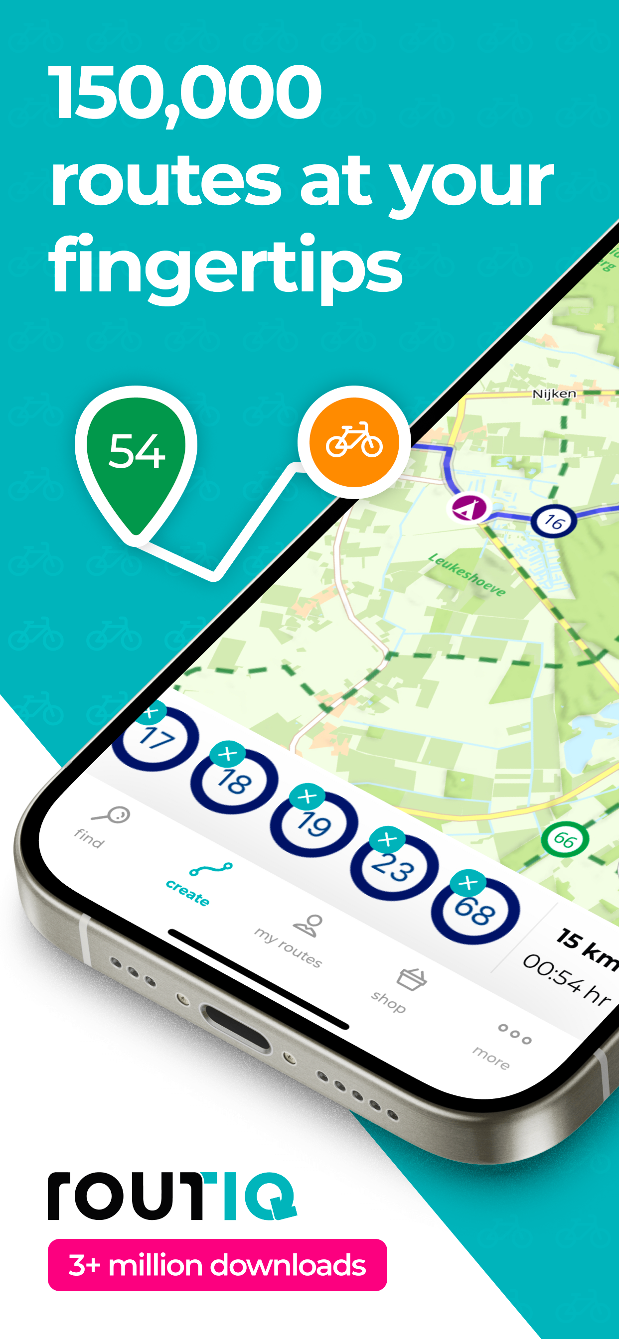 Routiq, Outdoor routes