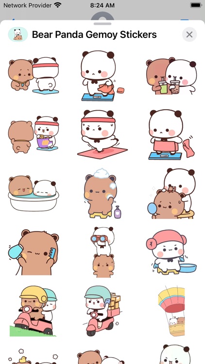 Bear Panda Gemoy Stickers screenshot-7