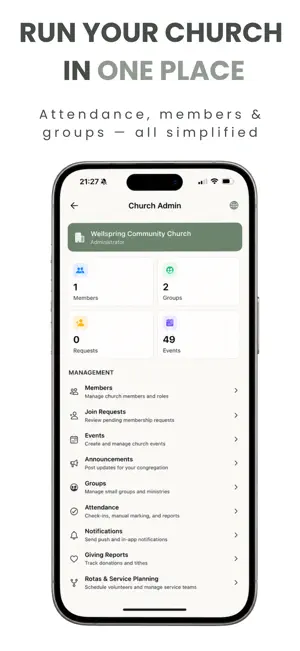 Flock: Church Management screenshot 1