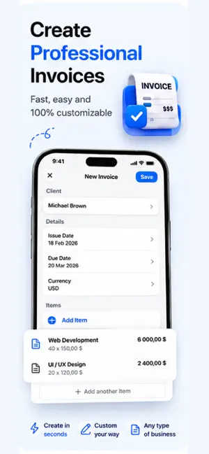 Invoice template Maker: BillIo screenshot 2