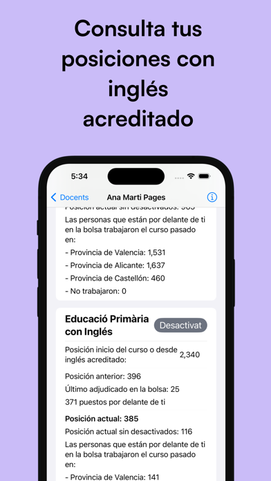 Docentes GVA Screenshot