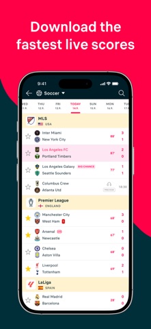 Flashscore: Live Scores & News app screenshot
