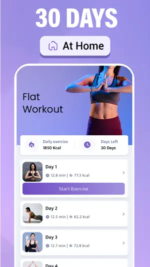 Flat Stomach Workout - 30 Days screenshot 3