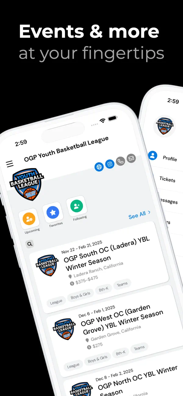 Screenshot #1 pour OGP Youth Basketball League