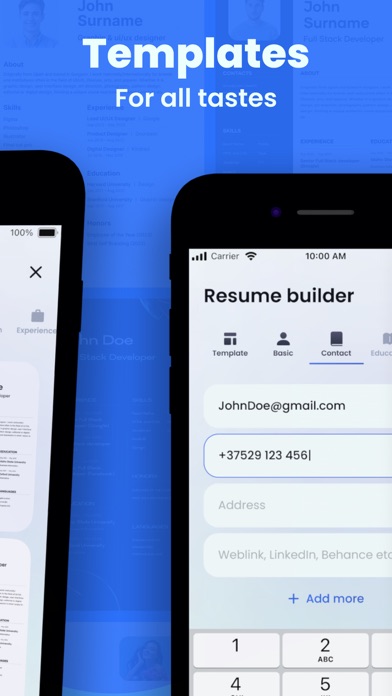 Resume Maker: PDF CV Builder Screenshot